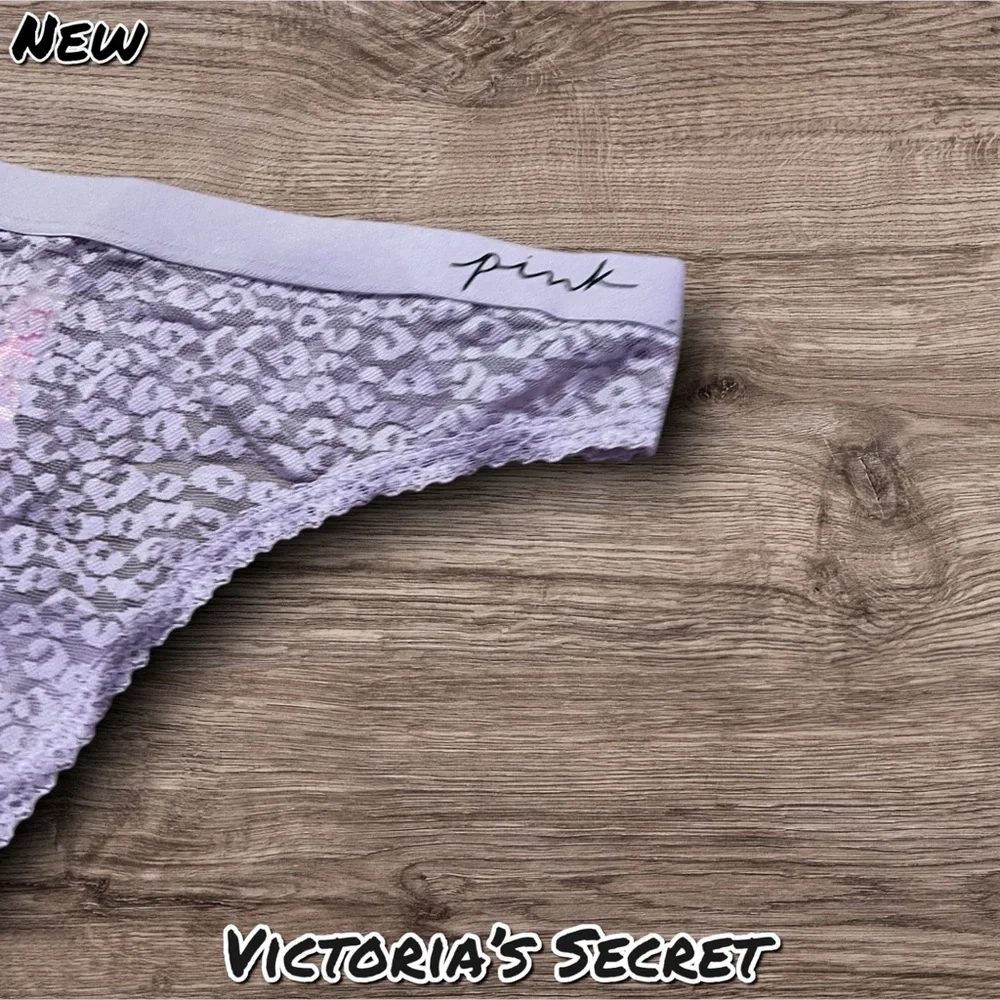 New Victoria's Secret Sexy lilac purple Lace thong - Picture 2 of 5